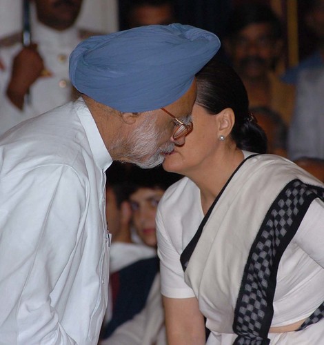 Manmohan Singh with Sonia Gandhi