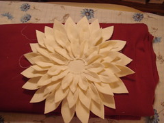 small petals sewn on (I added two extra)