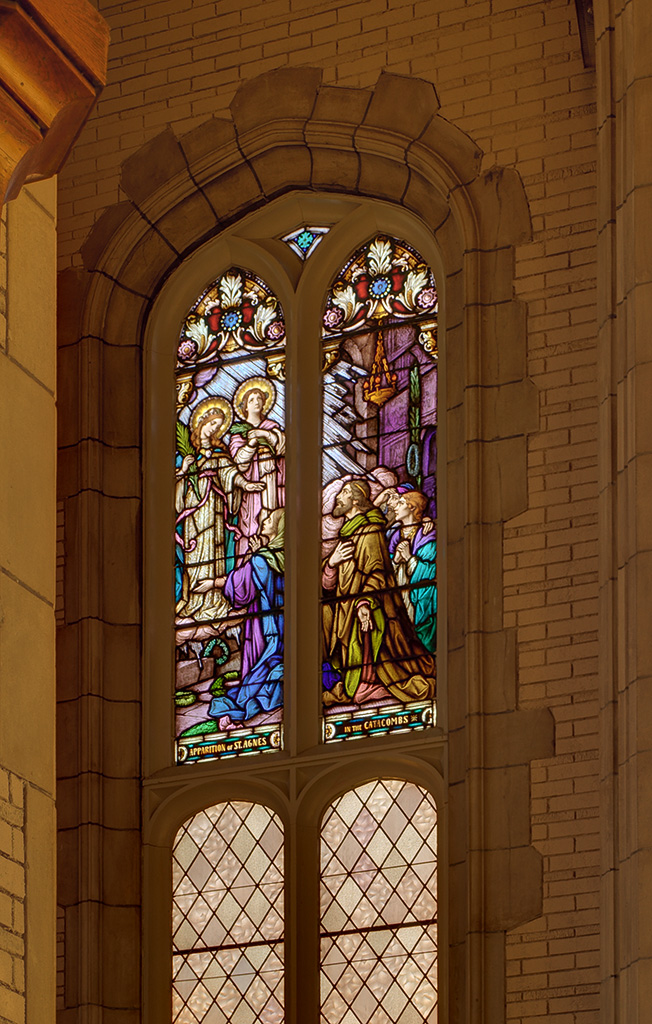 Former Daughters of Charity chapel, at the University of Missouri - Saint Louis, in Normandy, Missouri, USA - stained glass window 3