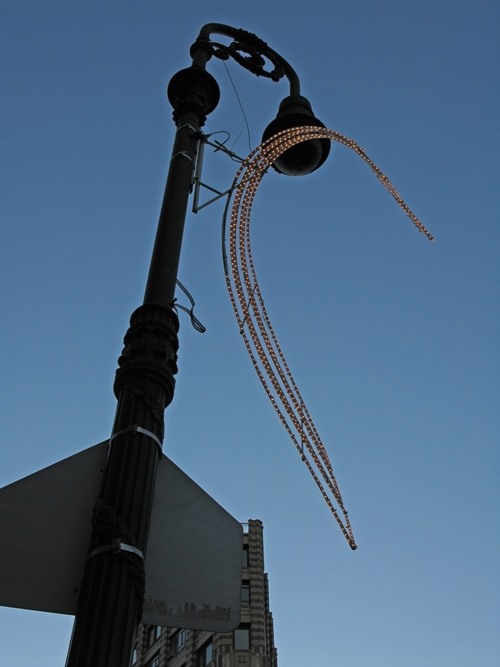 lamppost decoration, West Village, NYC