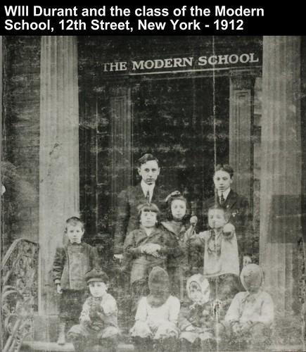 Will Durant and the class of the Modern School, 12th Street, New York - 1912