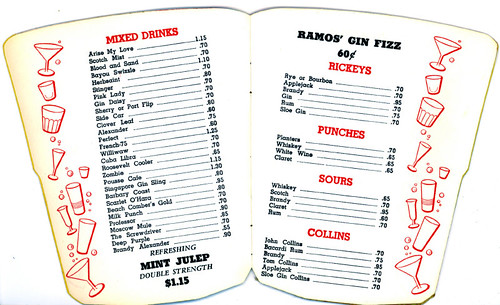 Sazerac 
Bar menu, 
Page 3