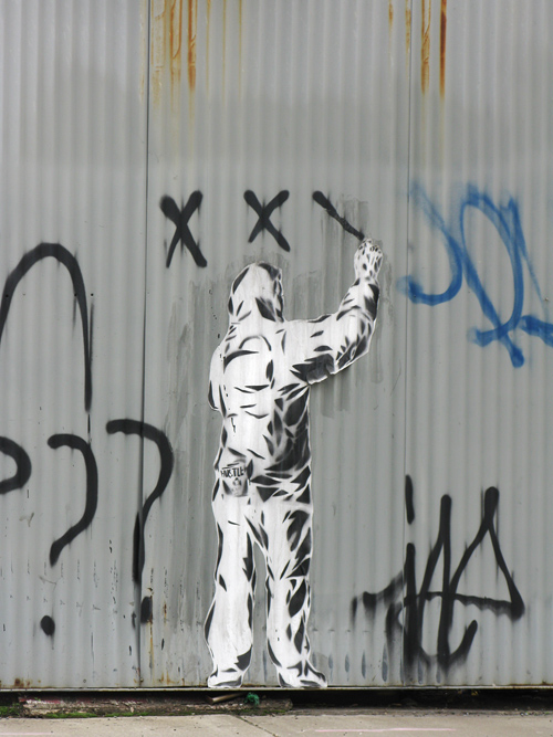 graffiti man, Canal Street, NYC