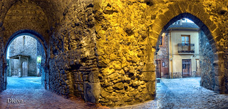 Tunnel in the middle age´s wall, Buitrago de Lozoya, Madrid Province, Spain