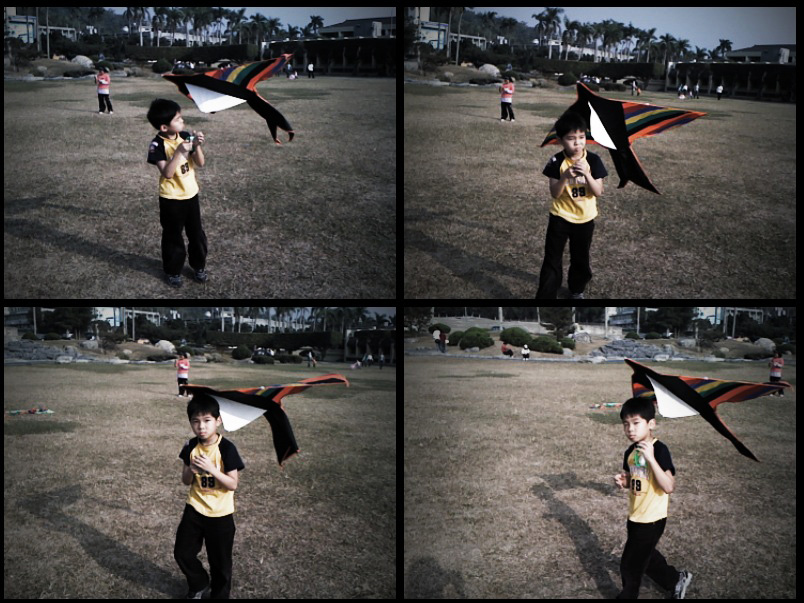 kite and boy