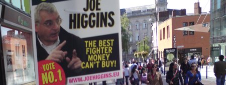 Joe Higgins scolds some shoppers