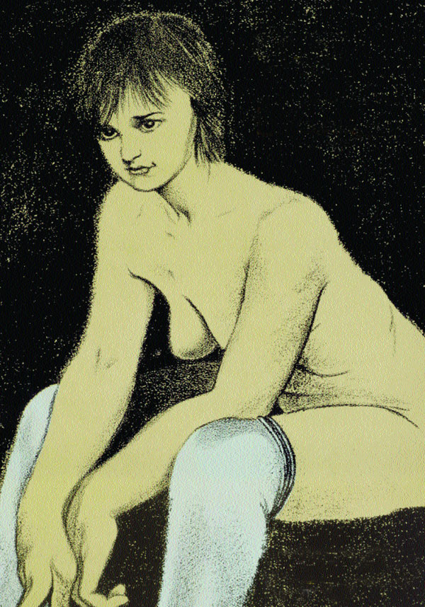 Ron B. Kitaj: Barceloneta, 1979. Litografía (78,8 x 56,6 cm)