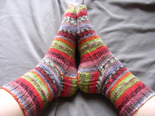 Finished stripe socks 2