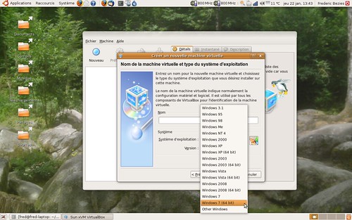 Windows Se7en supporté par Virtualbox