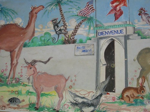 Um mural no American Fondouk