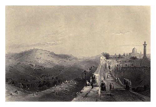 006-Monte de los olivos desde el muro-Bartlett, W. H. 1840-1850