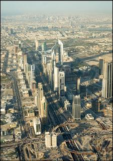 Sheikh Zayed Road sans fog, Dubai