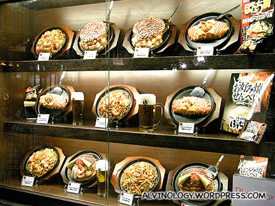 The okonomiyaki display