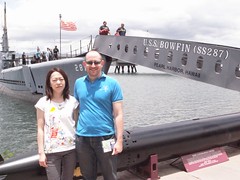Dave and Risa at the USS Bowfin