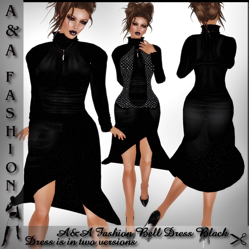A&A Fashion Bell Dress Black