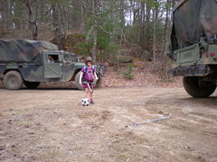 12 - Sophie With Soccer Ball Near Garrett Farms