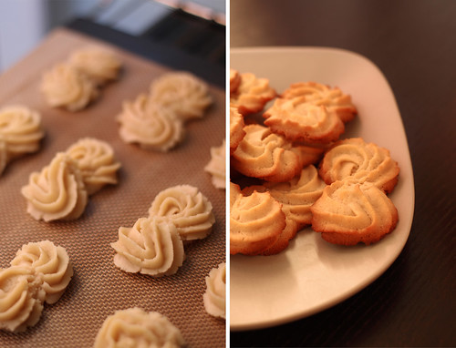 Viennese cookies - before and after