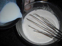 Making the patisserie cream