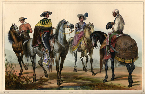 003-El hacendado y su mayordomo -Voyage pittoresque et archéologique dans la partie la plus intéressante du Mexique1836-Carl Nebel