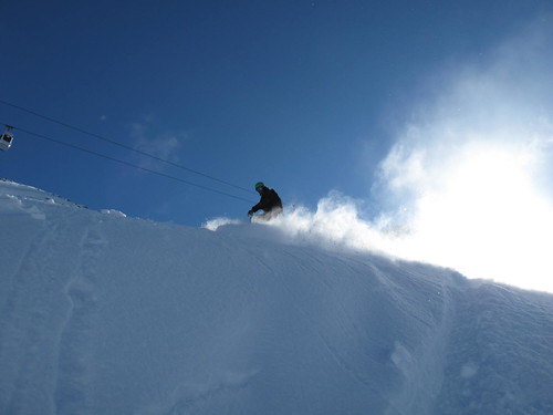 Nick in the powder at Grands Montets