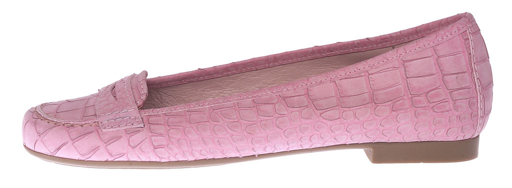 Ballet loafer pink nubuck - side