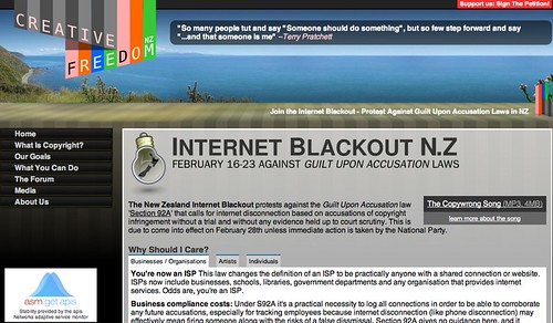 Join the Internet Blackout - Protest Against Guilt Upon Accusation Laws in NZ — Creative Freedom Foundation (creativefreedom.org.nz)