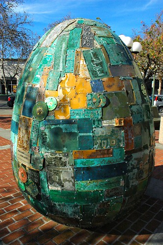 Egg, Digital DNA, City of Palo Alto, Art in Public Places, 9.01.05, California, USA by Wonderlane