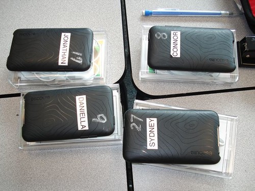 iPods on student desks