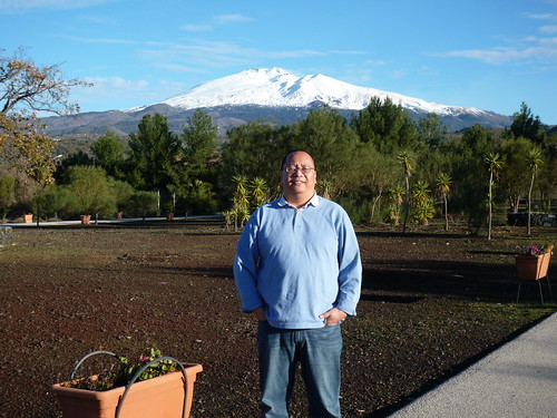 In Sicily w/ Mt. Etna in the Background