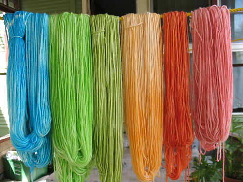 Kool-aid dyed yarn