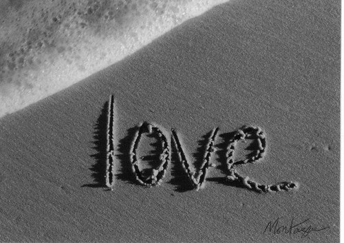 in the sand captured by gorgeous black and white photography. love