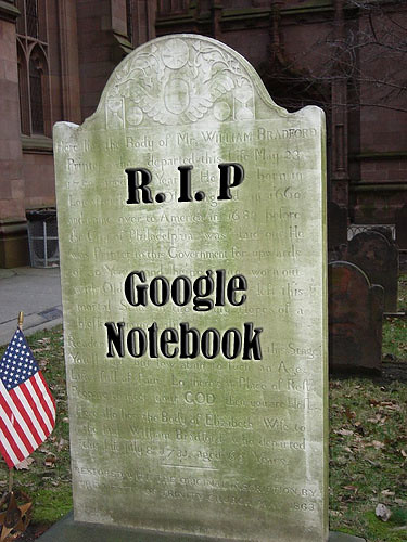 Death of Google Notebook