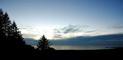 Pacific Grey Coast with a Cloud Swirl, Pillar Point from Skyline Drive, California, USA by Wonderlane