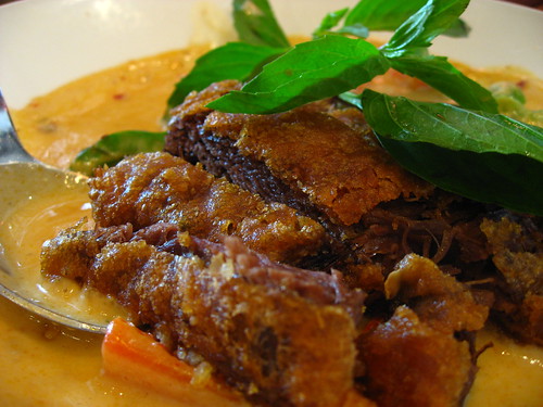 Beef Penang was first on our list to order. Crispy top on braised beef in red curry. Really tasty with a bowl of hot rice.