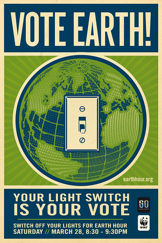 Vote Earth! Switch Off Your Lights For Earth Hour by Shepard Fairey by Earth Hour Global.