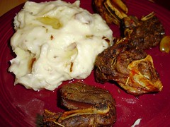 Goat with mashed potatoes