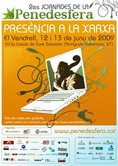 Cartell de les 2es Jornades de la Penedesfera: "Presència a la xarxa"