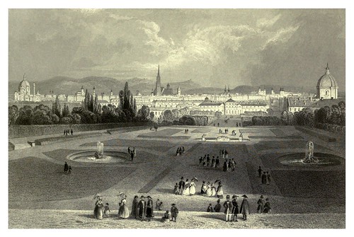 024- Viena vista de los jardines del Belvédere 1844