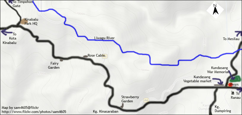 Kundasang Map - War Memorial - Kinabalu Park - Mesilau - kundasang location map - peta Kundasang