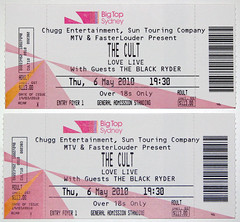 cult tickets 2010