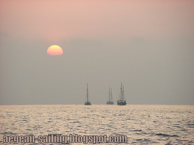 Sails at Aegean Sunrise