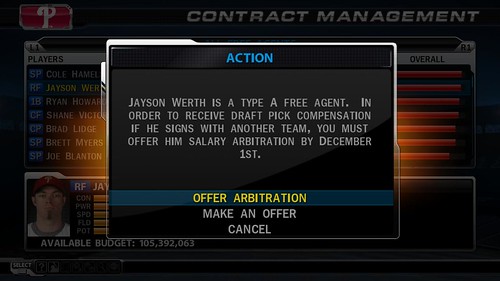 MLB 09 The Show screenshot - Contract Management