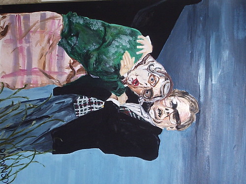Tubbs and Edward the League of Gentlemen. acrylics on A3 card