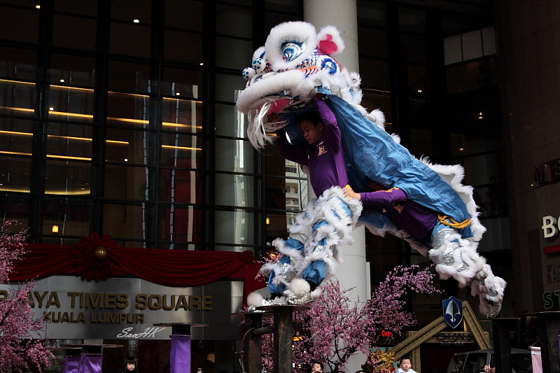 Acrobatic Lion Dance @ Berjaya Times Square, KL, Malaysia