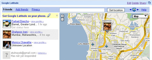 Viewing Your Friends' Location on Google Latitude