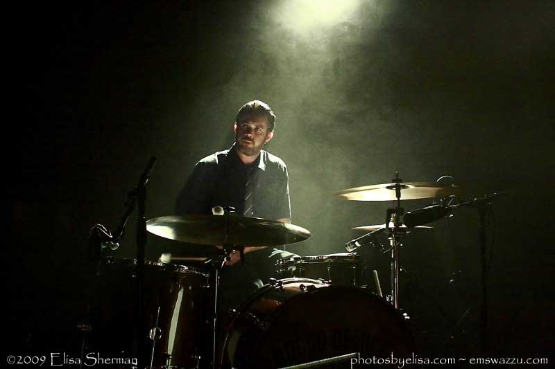 Ryan Carman on drums for Rocco DeLuca and the Burden in Seattle by Elisa Sherman