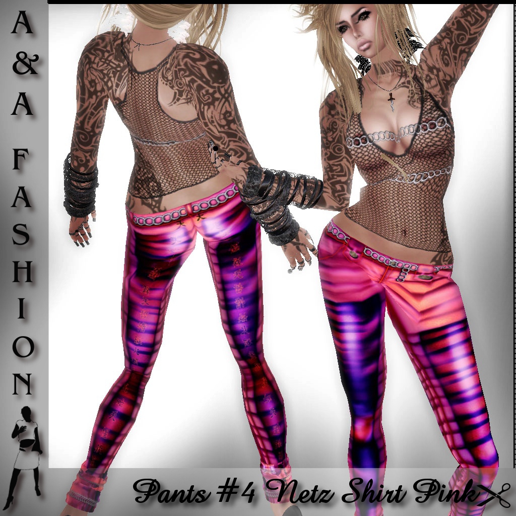 A&A Fashion Pants #4 Netz Shirt pink