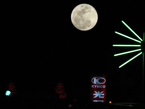 元宵節剛升起的月亮又大又圓又明亮  http://www.flickr.com/photos/anchime/3268817534/