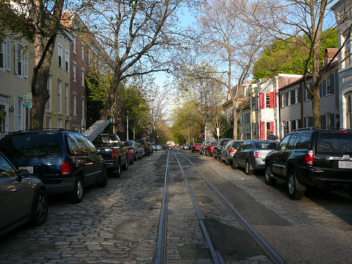 Tram lines in Georgetown that lead to nowhere