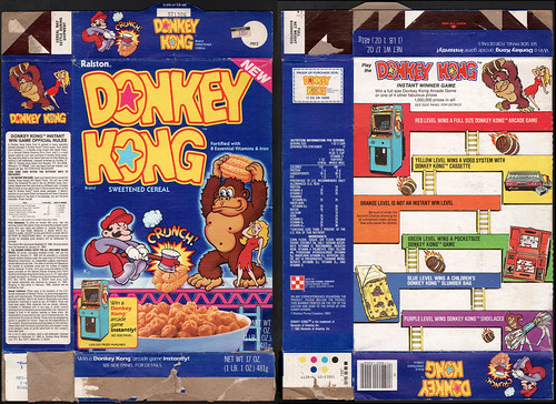 Ralston - Donkey Kong cereal box - 1983